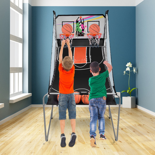 Indoor Double Electronic Basketball Game with 4 Balls - Image 4