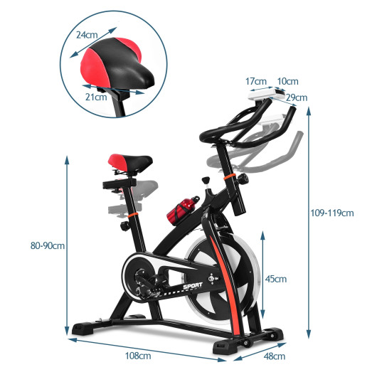 Household Adjustable Indoor Exercise Cycling Bike Trainer with Electronic Meter - Image 3