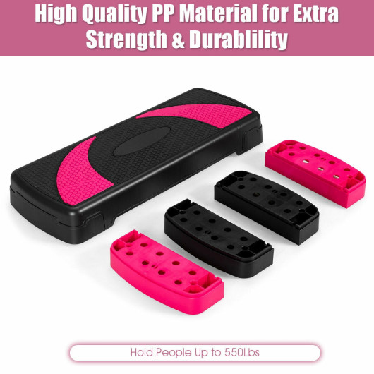 31 Inch Adjustable Exercise Aerobic Stepper with Non-Slip Pads - Image 6
