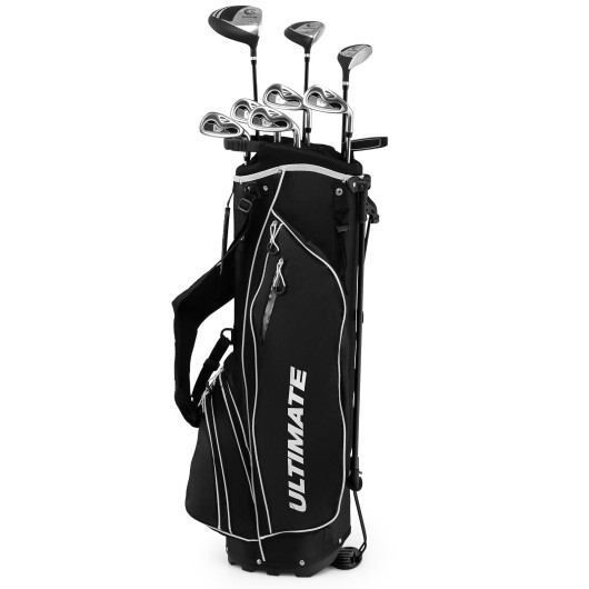 Mens Profile Complete Golf Club Package Set Includes 10 Pieces-Black