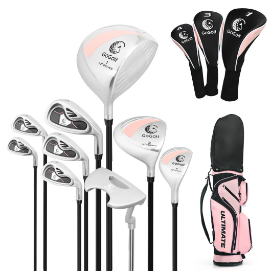 10 Pieces Womens Complete Golf Club Set with Alloy Driver - Image 3