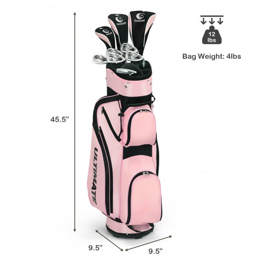 10 Pieces Womens Complete Golf Club Set with Alloy Driver - Image 2