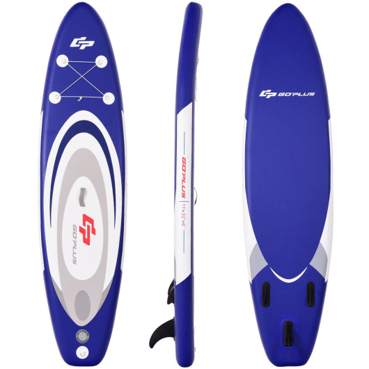 11 Feet Adjustable Inflatable Stand up Paddle SUP Surfboard with Bag - Image 5