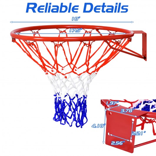 18 Inch Replacement Basketball Rim with All-Weather Net - Image 5