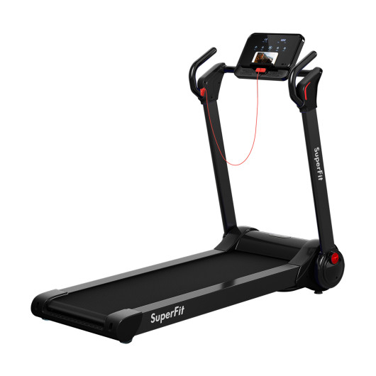2.25 HP Electric Motorized Folding Running Treadmill Machine with LED Display-Black - Image 5