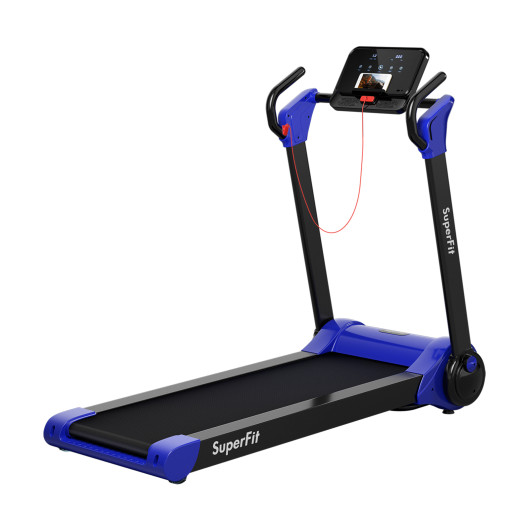 2.25 HP Electric Motorized Folding Running Treadmill Machine with LED Display-Navy - Image 5