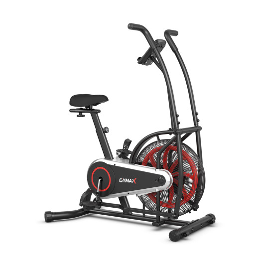 Upright Air Bike with Unlimited Resistance-Black - Image 6