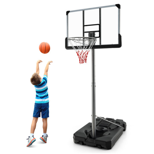 Basketball Hoop with 5.4-6.6FT Adjustable Height and 50" Backboard-Black - Image 5