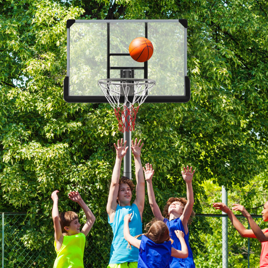 Basketball Hoop with 5.4-6.6FT Adjustable Height and 50" Backboard-Black - Image 6