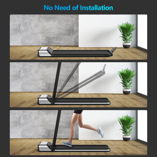 Ultra-thin Electric Folding Motorized Treadmill with LCD Monitor Low Noise - Image 4