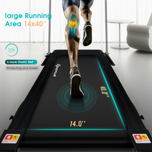 1.0 HP Foldable Treadmill Electric Support Mobile Power - Image 5