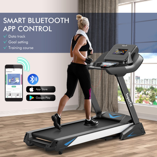 4.75 HP Treadmill with APP and Auto Incline for Home and Apartment-Black - Image 4