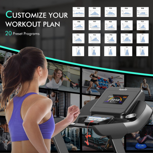 4.75 HP Treadmill with APP and Auto Incline for Home and Apartment-Black - Image 2