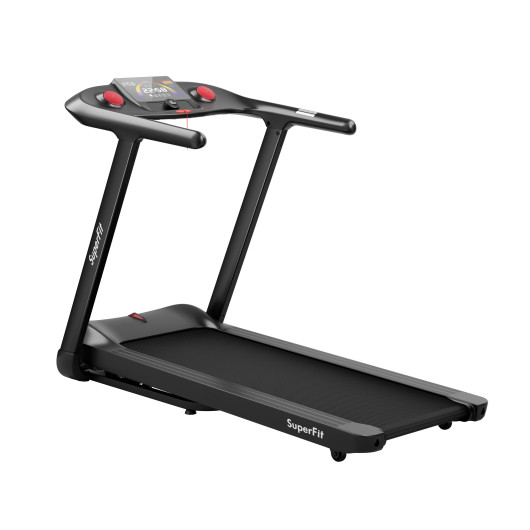 4.75HP Folding Treadmill with Preset Programs Touch Screen Control-Black - Image 6