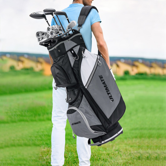 14-Way Golf Cart Stand Bag with Waterproof Rain Hood - Image 5