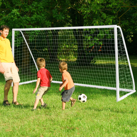 12 x 6 Feet Soccer Goal with Strong PVC Frame and High-Strength Netting - Image 4