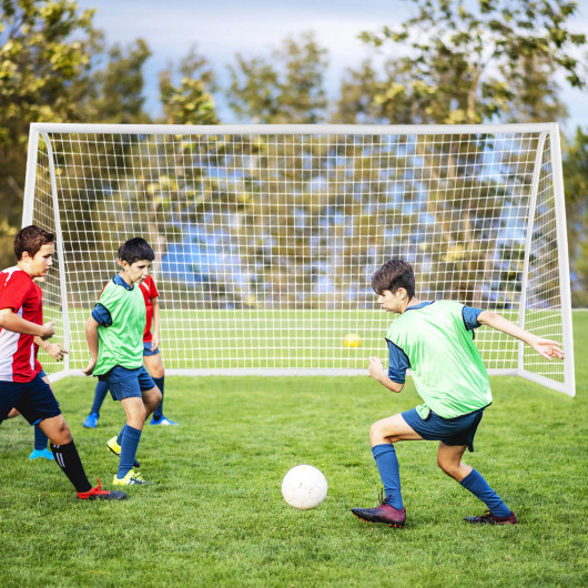 12 x 6 Feet Soccer Goal with Strong PVC Frame and High-Strength Netting - Image 5