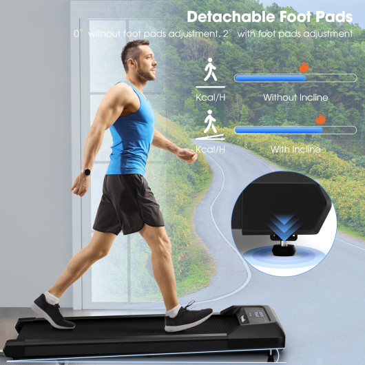 2.25 HP Walking Pad with LED Display and Remote Control-Black - Image 5