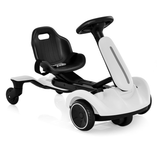 6V Kids Ride on Drift Car with 360 Spin and 2 Adjustable Heights-White