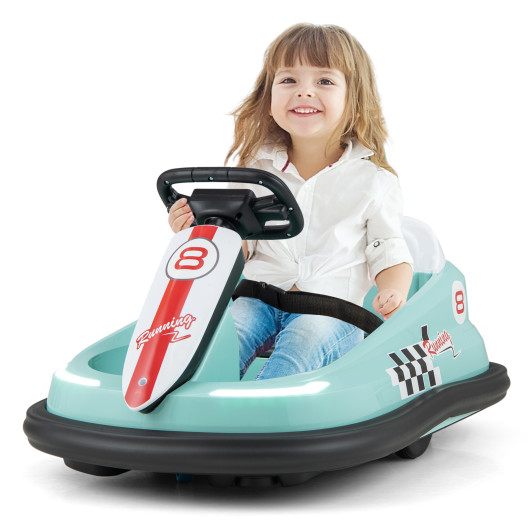 6V kids Ride-on Bumper Car with 360 Spinning and Dual Motors-Green - Image 6