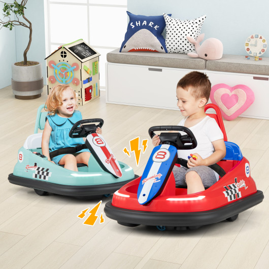 6V kids Ride-on Bumper Car with 360 Spinning and Dual Motors-Green - Image 2