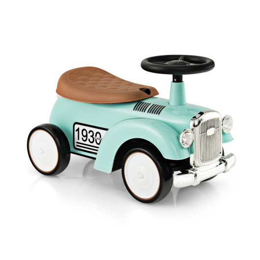 Kids Sit to Stand Vehicle with Working Steering Wheel and Under Seat Storage-Green - Image 5