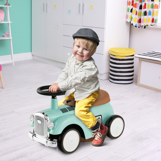 Kids Sit to Stand Vehicle with Working Steering Wheel and Under Seat Storage-Green - Image 6