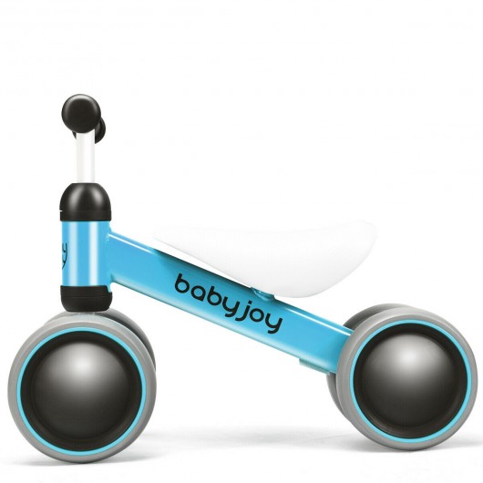 4 Wheels No-Pedal Baby Balance Bike-Blue - Image 3