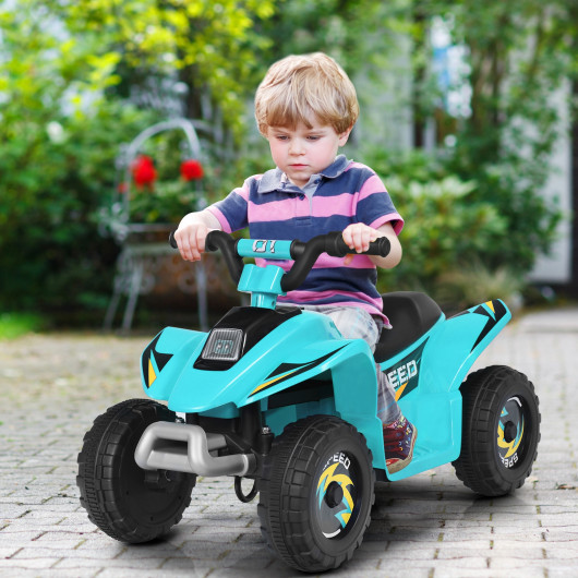 6V Kids Electric ATV 4 Wheels Ride-On Toy -Blue - Image 3