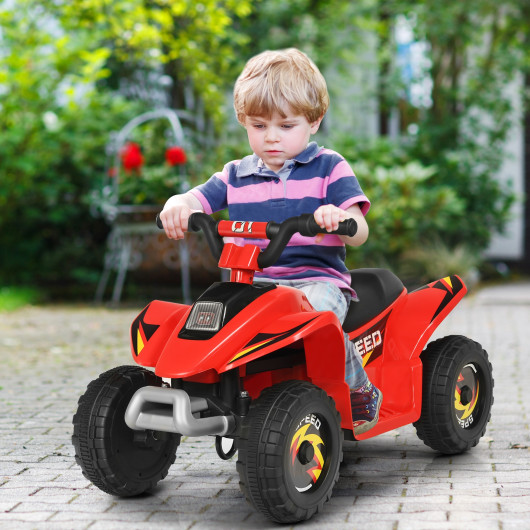 6V Kids Electric ATV 4 Wheels Ride-On Toy -Red - Image 3