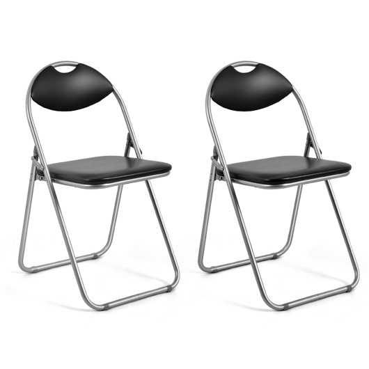 2-4-6 Pieces Portable Folding Dining Chairs Set with Carrying Handles-Set of 2 - Image 3