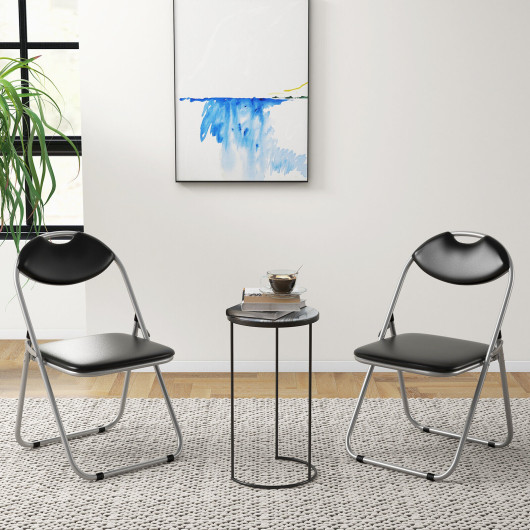 2-4-6 Pieces Portable Folding Dining Chairs Set with Carrying Handles-Set of 2 - Image 4