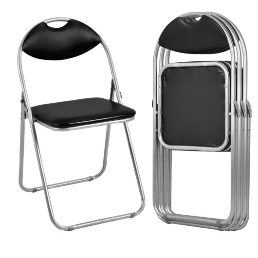 2-4-6 Pieces Portable Folding Dining Chairs Set with Carrying Handles-Set of 4 - Image 2
