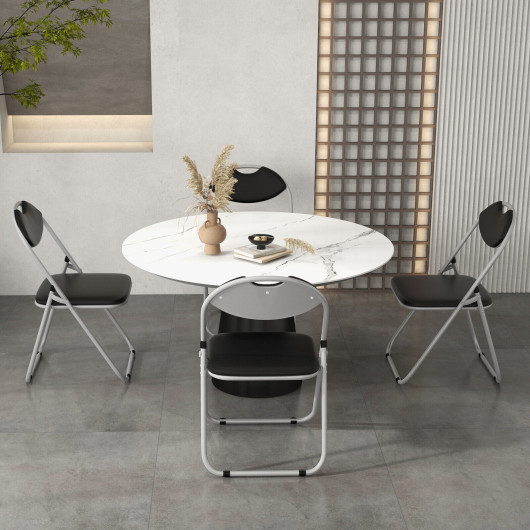 2-4-6 Pieces Portable Folding Dining Chairs Set with Carrying Handles-Set of 4 - Image 5