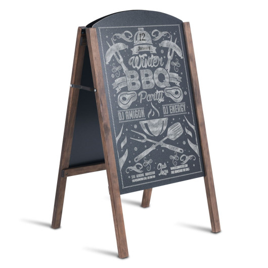 31.5 Inch Wood A-Frame Sidewalk Signage Chalkboard - Image 6