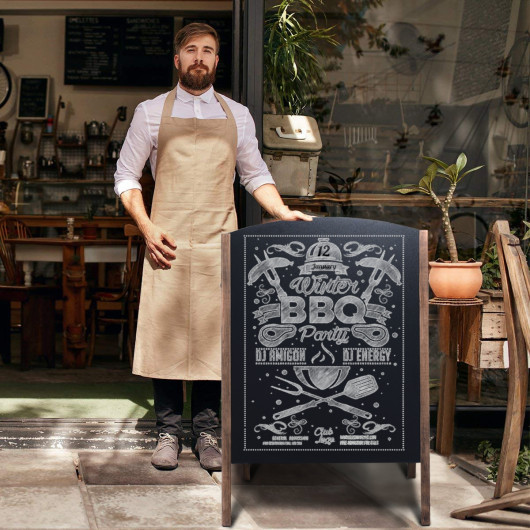 40 Inch Wood A-Frame Sidewalk Wedding Signage Chalkboard - Image 3