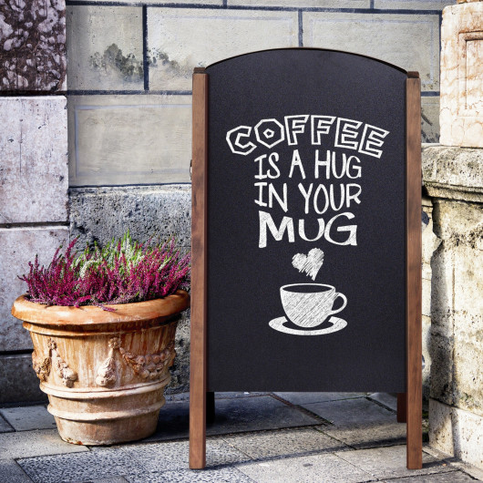 40 Inch Wood A-Frame Sidewalk Wedding Signage Chalkboard - Image 2