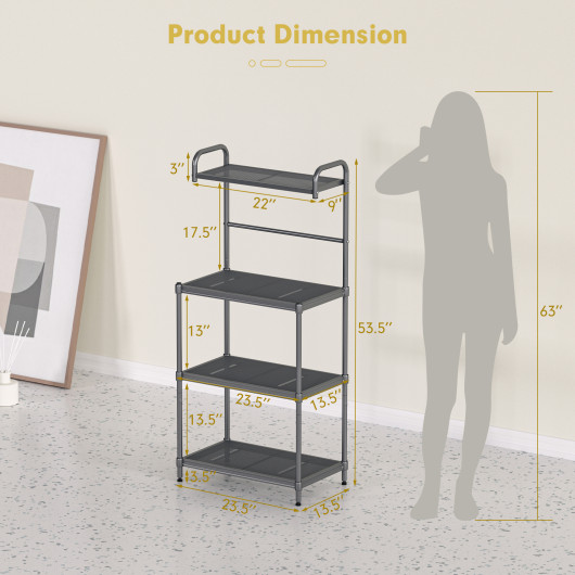 4-Tier Bakers Rack Stand Shelves Kitchen Storage Rack Organizer - Image 3