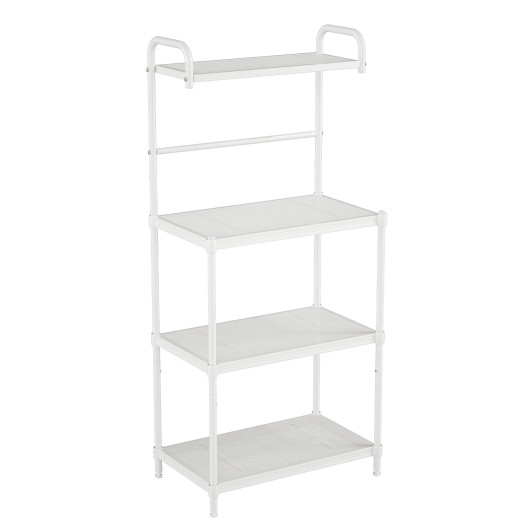 4-Tier Kitchen Storage Baker Microwave Oven Rack Shelves-White - Image 5