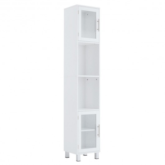 71 Inch Height Wooden Organizer Bathroom Tall Tower Storage Cabinet Unit