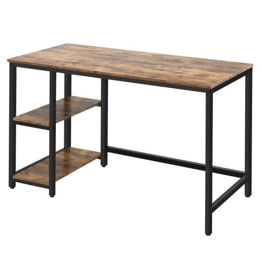 47"-55" Computer Desk Office Study Table Workstation Home with Adjustable Shelf Rustic Brown-M - Image 6