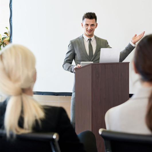 Wooden Floor Standing Podium Speaking Lectern - Image 5