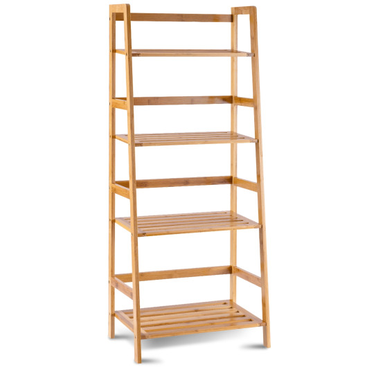 47.5 Inch 4-Tier Multifunctional Bamboo Bookcase Storage Stand Rack - Image 4
