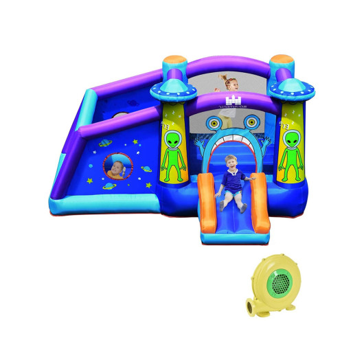 Inflatable Alien Style Kids Bouncy Castle with 480W Air Blower - Image 2