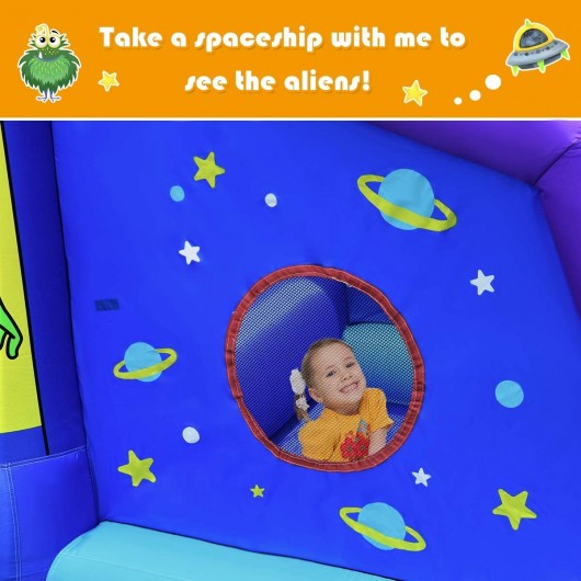Inflatable Alien Style Kids Bouncy Castle with 480W Air Blower - Image 3