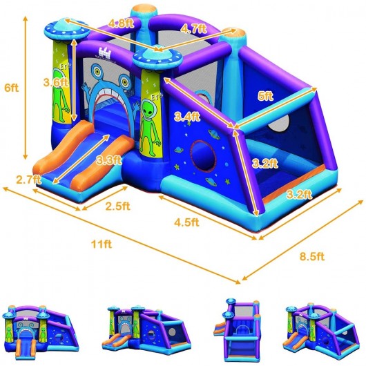 Inflatable Alien Style Kids Bouncy Castle with 480W Air Blower - Image 5