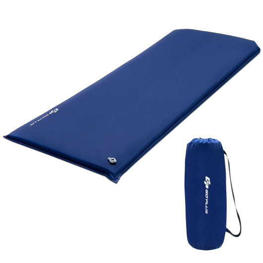 Self-inflating Lightweight Folding Foam Sleeping Cot with Storage bag-Blue - Image 4