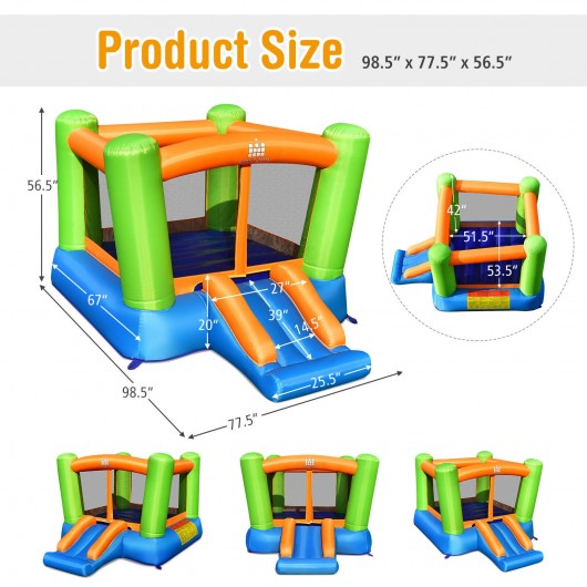 Kids Inflatable Bounce House without Blower for Indoor and Outdoor - Image 2