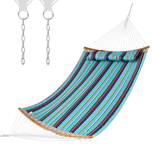 Outdoor Hammock with Detachable Pillow-Blue - Image 4