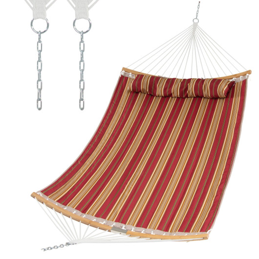 Outdoor Hammock with Detachable Pillow-Red - Image 2